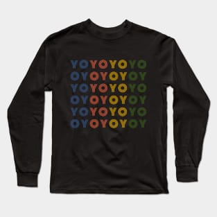 Repeat Pattern Yoyo Long Sleeve T-Shirt